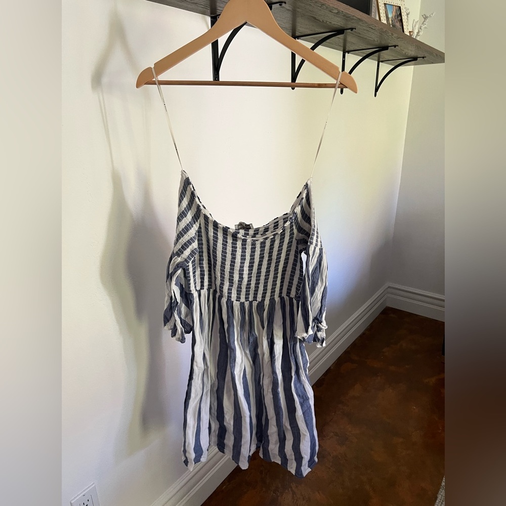 Vintage Lucky Brand off the shoulder mini dress